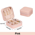 Pink jewellery box, open and closed: 10 × 10 × 5 cm