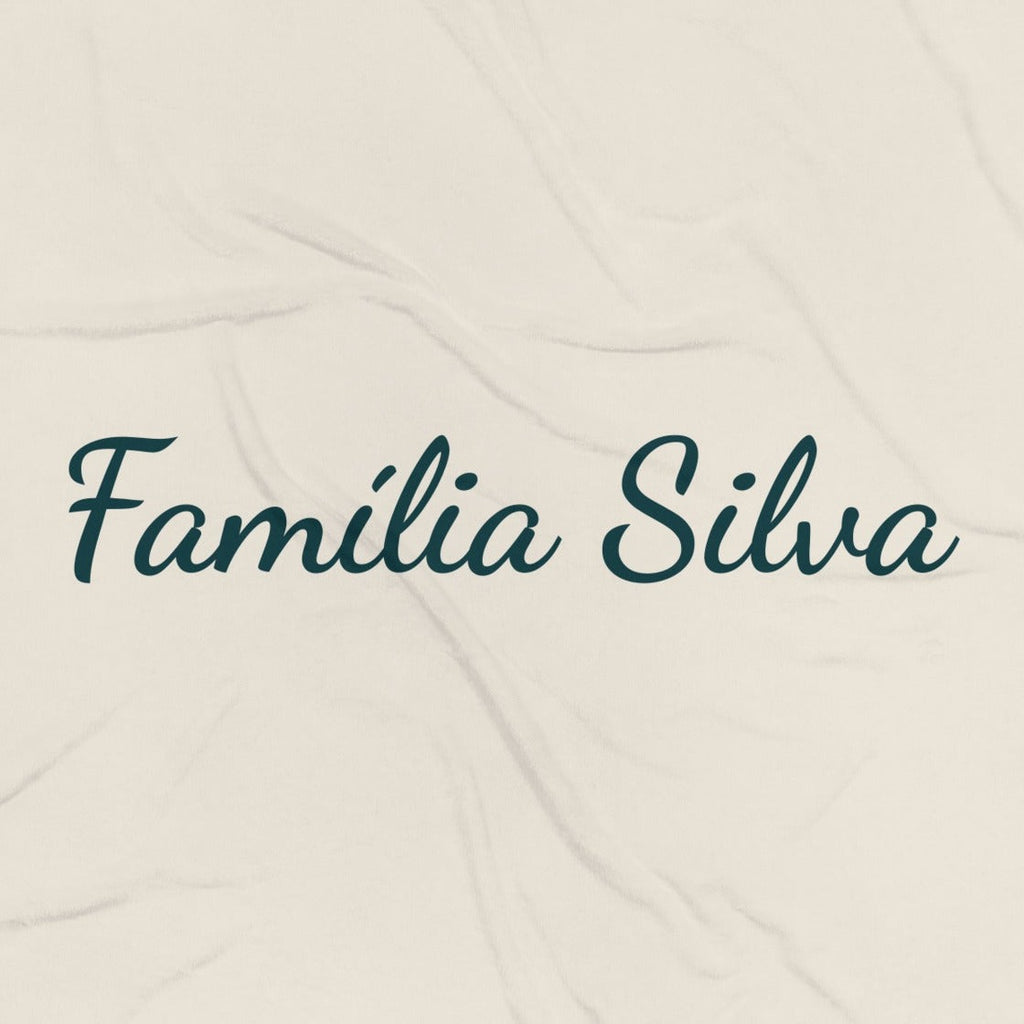 Pormenor de Família Silva impresso na manta