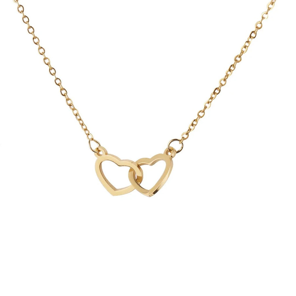 The two interlocking hearts in gold